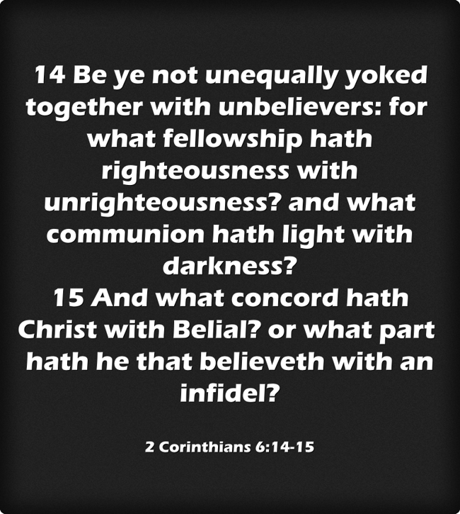 14 Be ye not unequally yoked together with unbelievers: for - Quozio