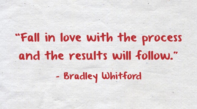 Fall In Love With The Process And The Results Will Follow Quozio