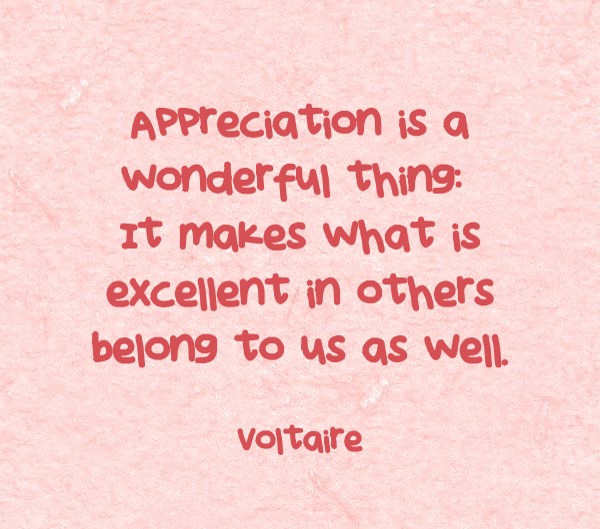 Appreciation is a wonderful thing: It makes what is - Quozio