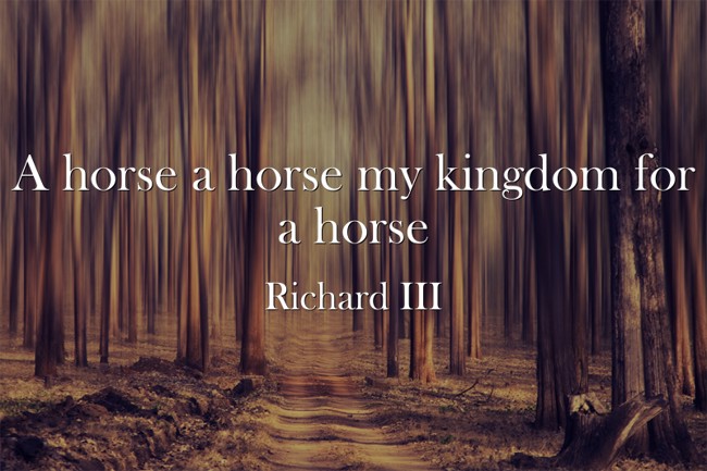 A horse a horse my kingdom for a horse - Quozio