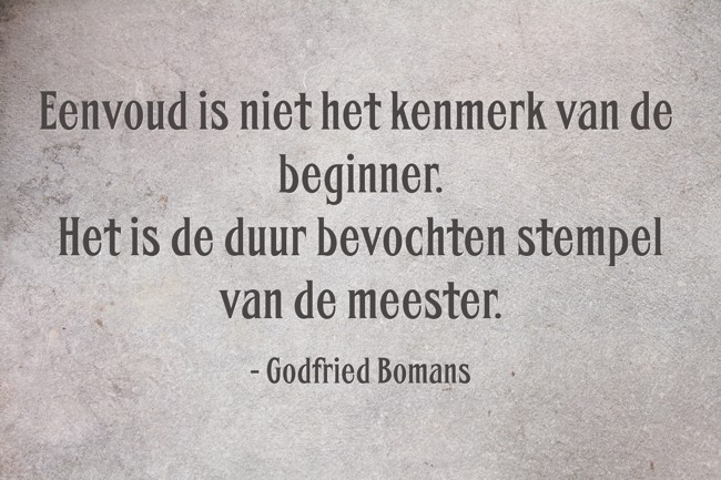 Eenvoud is niet het kenmerk van de beginner. Het is de duur - Quozio