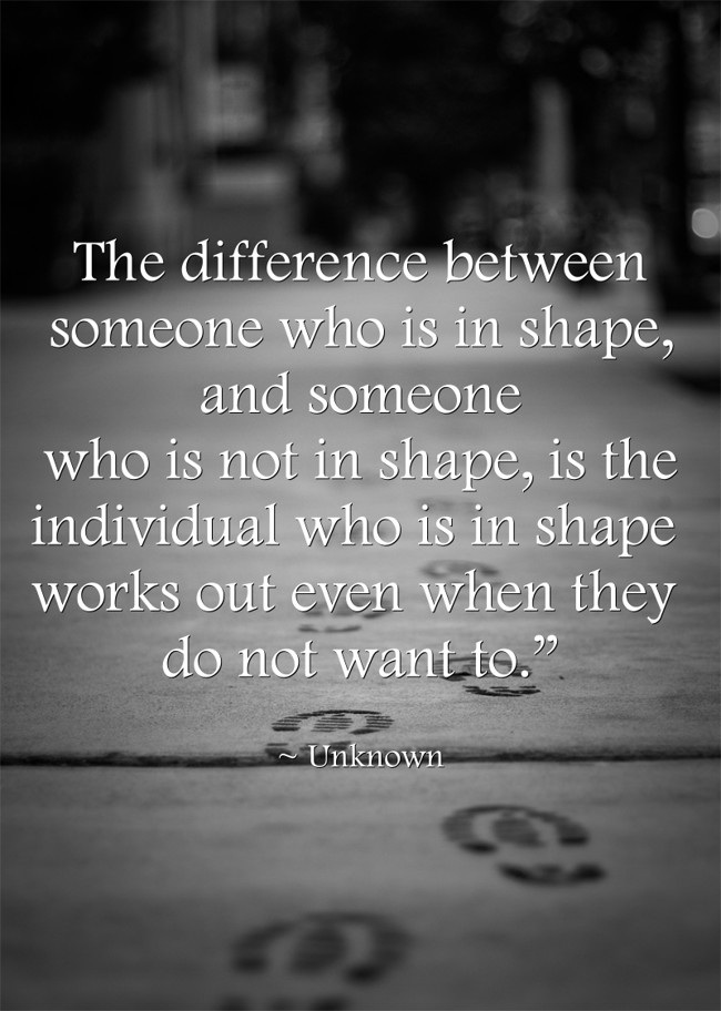 The difference between someone who is in shape, and someone - Quozio