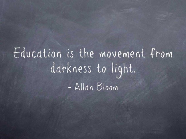 “education is light, ignorance is darkness” picture