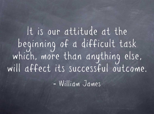 It is our attitude at the beginning of a difficult task - Quozio