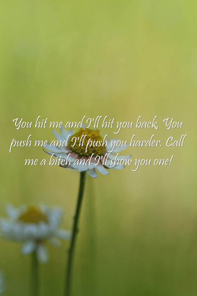 You Push Me Back I'll Push You Back You hit me and I'll hit you back. You push me and I'll push - Quozio