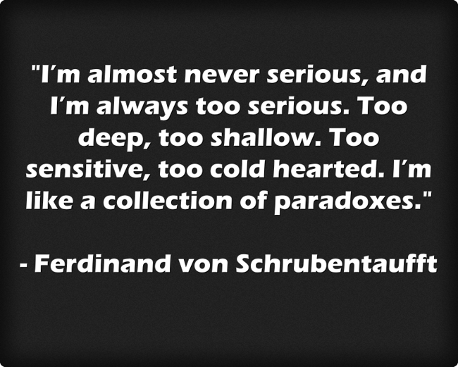 "I’m almost never serious, and I’m always too serious. Too Quozio