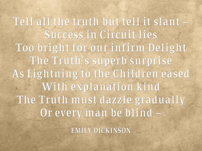emily dickinson tell all the truth