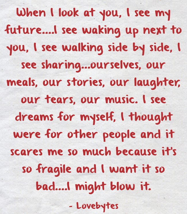 When I Look At You, I See My Future....i See Waking Up Next - Quozio