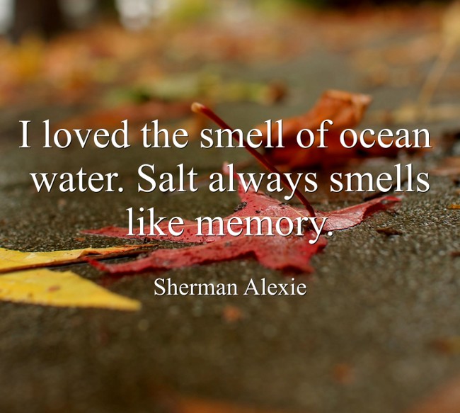 I loved the smell of ocean water. Salt always smells like Quozio
