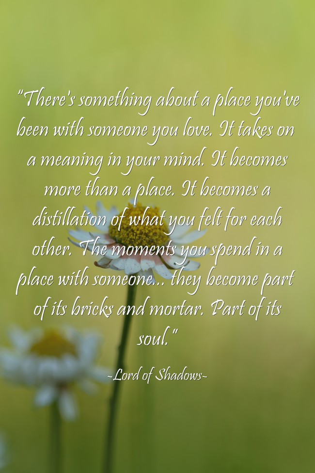 “There's something about a place you've been with someone - Quozio