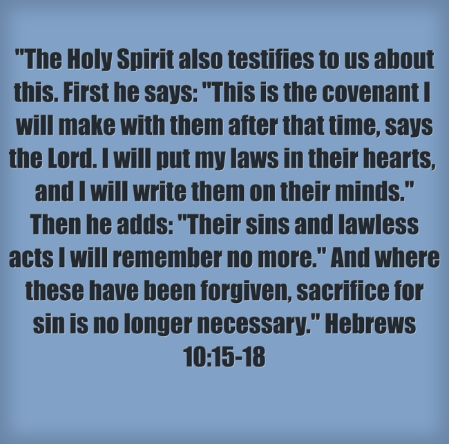 "The Holy Spirit also testifies to us about this. First he Quozio