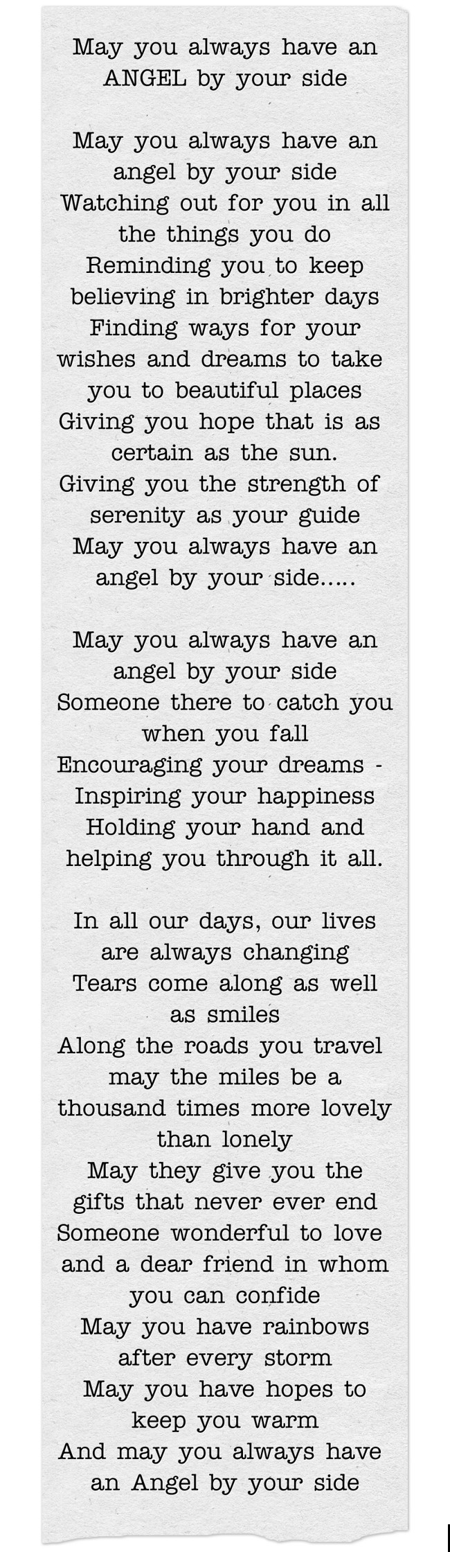 May you always have an ANGEL by your side May you always - Quozio