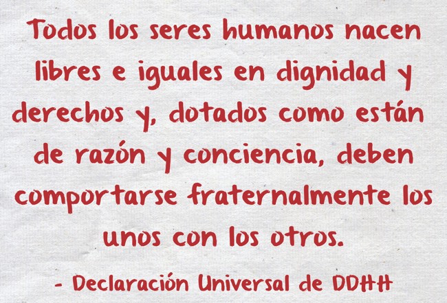 Todos los seres humanos nacen libres e iguales en dignidad - Quozio