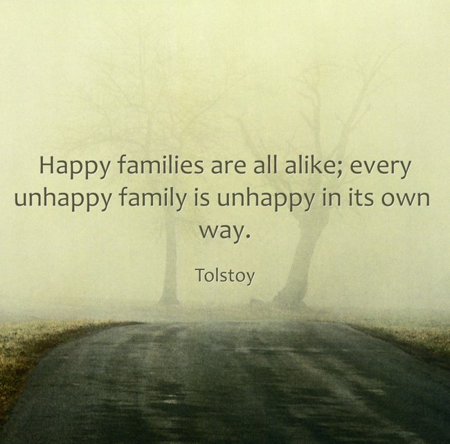 Happy families are all alike; every unhappy family is Quozio