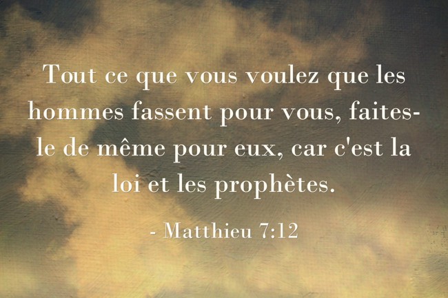 tout ce  vous voulez  les hommes fassent pour vous quozio