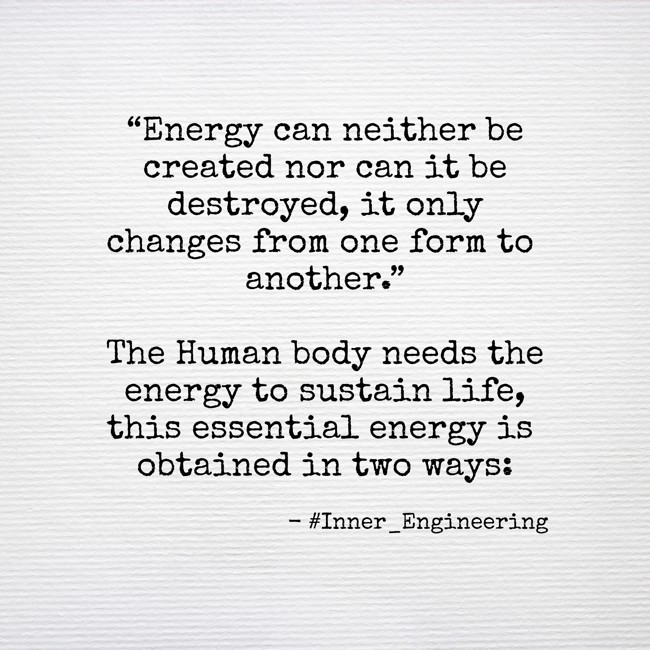 “Energy can neither be created nor can it be destroyed, it Quozio