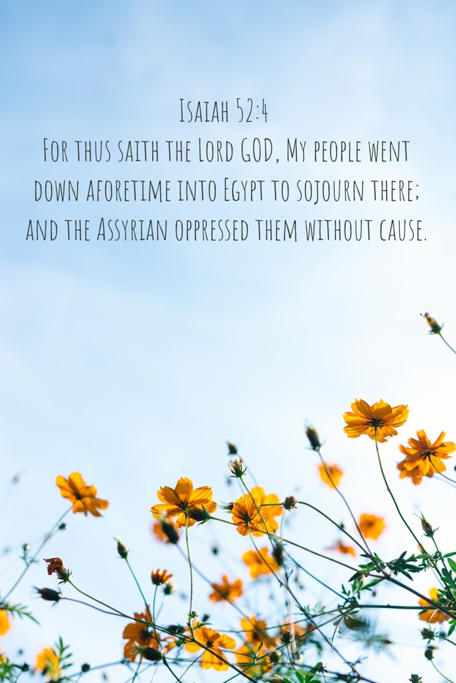 Isaiah 52 4 For Thus Saith The Lord God My People Went Quozio Isaiah 52 4 For Thus Saith The Lord God My People Went Quozio