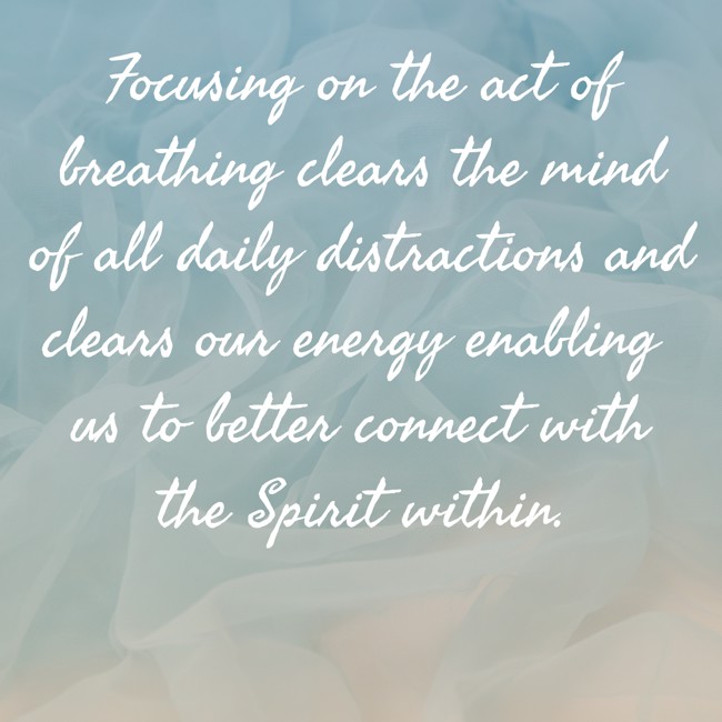 Focusing on the act of breathing clears the mind of all - Quozio