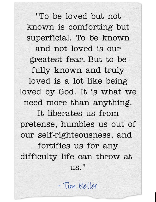 "To be loved but not known is comforting but superficial. Quozio