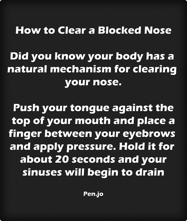 How to Clear a Blocked Nose Did you know your body has a - Quozio