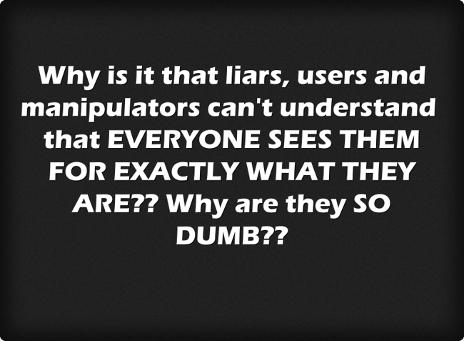 Why is it that liars, users and manipulators can't - Quozio