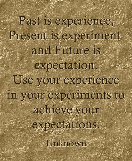 Past Is Experience Present Is Experiment And Future Is Quozio