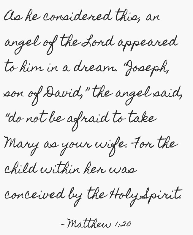 As he considered this, an angel of the Lord appeared to him - Quozio