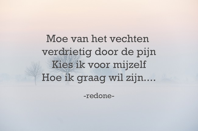 Moe van het vechten verdrietig door de pijn Kies ik voor - Quozio