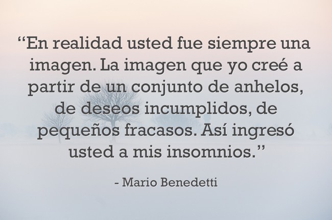 “En realidad usted fue siempre una imagen. La imagen que yo - Quozio