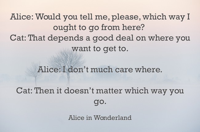 Alice: Would you tell me, please, which way I ought to go - Quozio