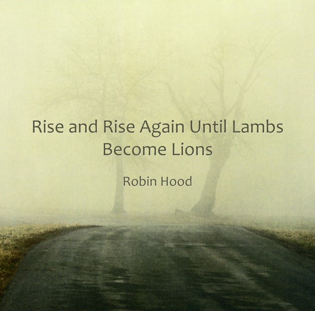 Rise and rise again, until lambs become lions. — Fight For You