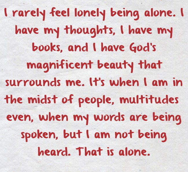 Words for Being Alone