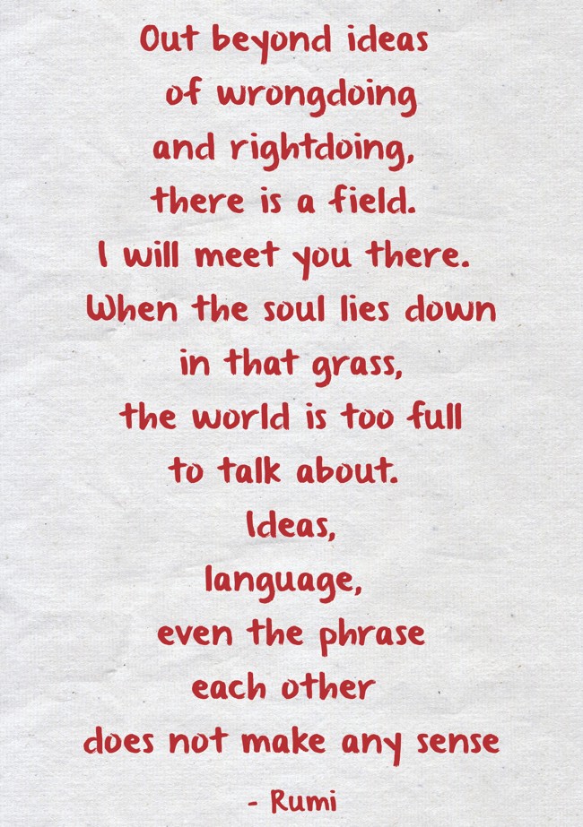 Rumi Quotes Out Beyond