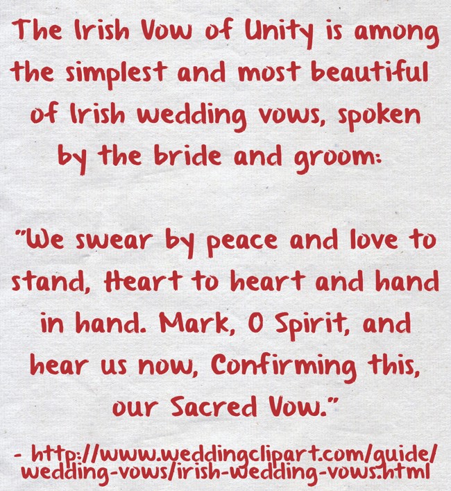 The Irish Vow Of Unity Is Among The Simplest And Most 