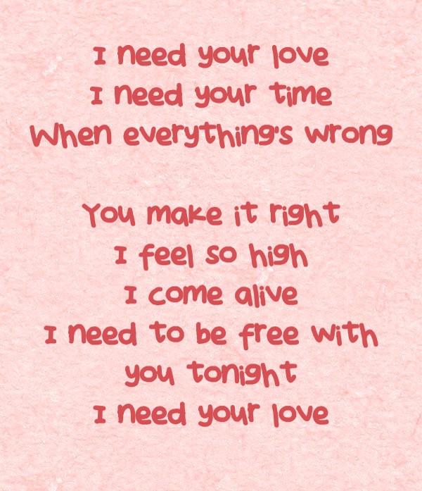 Calvin Harris - I need your love (letra de canción/song lyrics