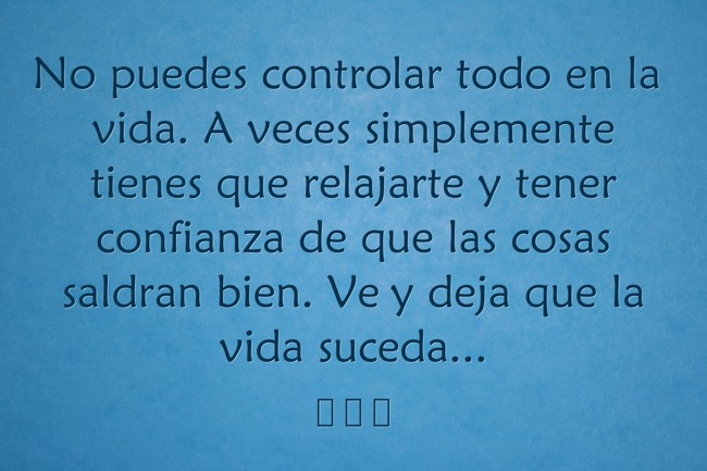 No Puedes Controlar Todo En La Vida A Veces Simplemente Quozio