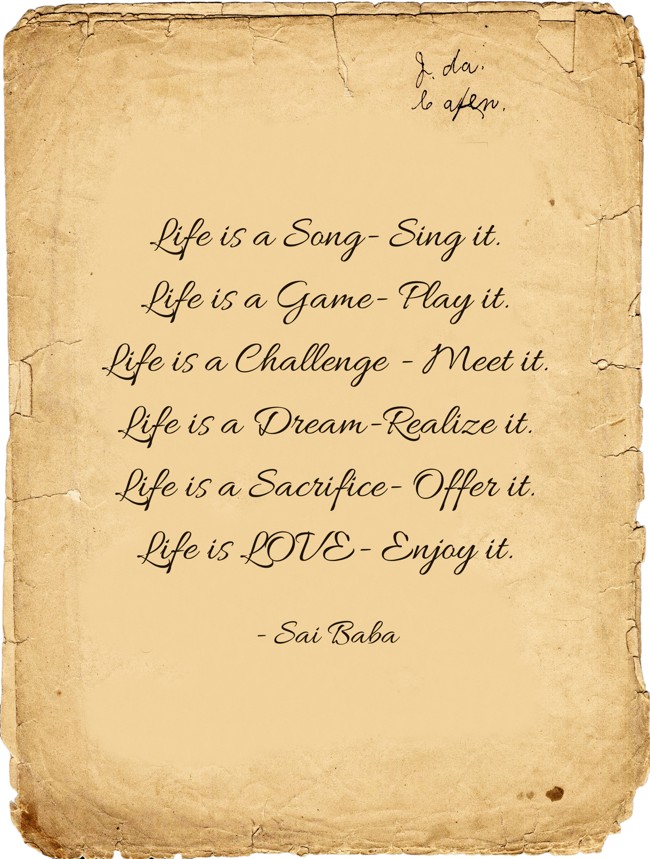 Life is a song - sing it. Life is a game - - Quote