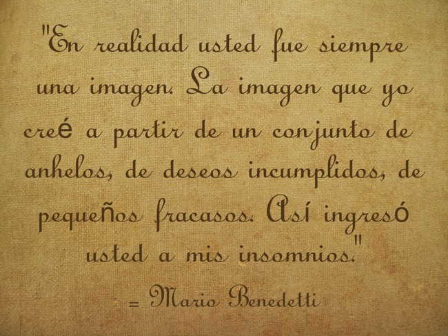 En Realidad Usted Fue Siempre Una Imagen Mario Benedetti