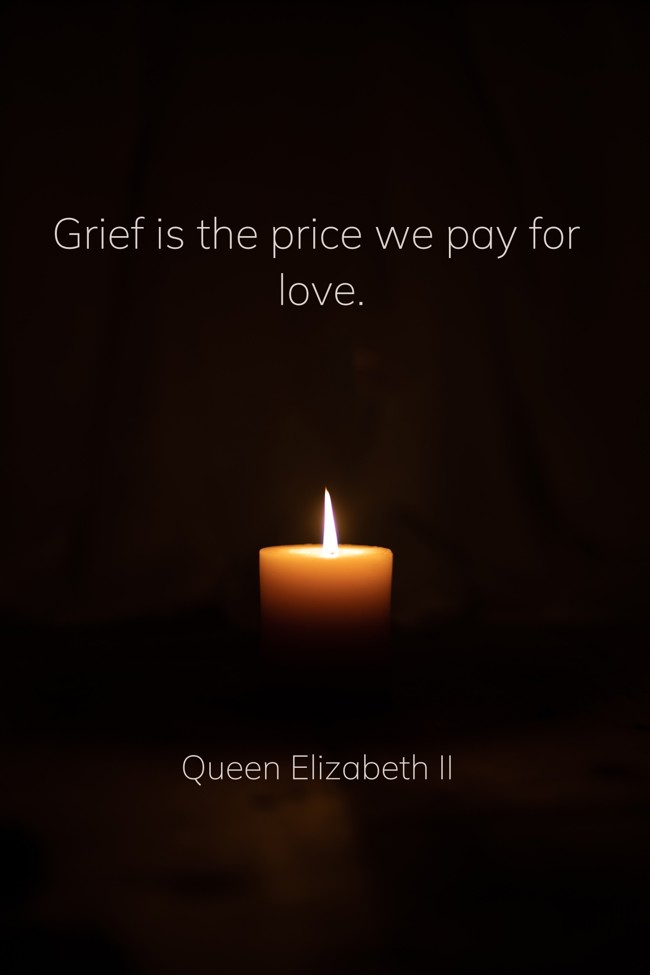 Grief is the price we pay for love. - Quozio