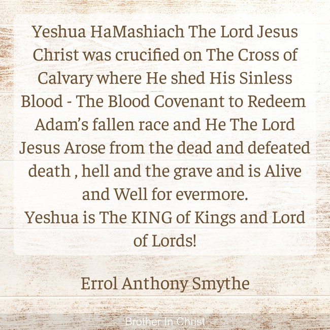 Yeshua HaMashiach The Lord Jesus Christ was crucified on - Quozio