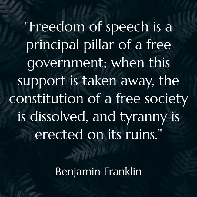 "Freedom of speech is a principal pillar of a free - Quozio